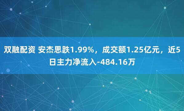双融配资 安杰思跌1.99%，成交额1.25亿元，近5日主力净流入-484.16万